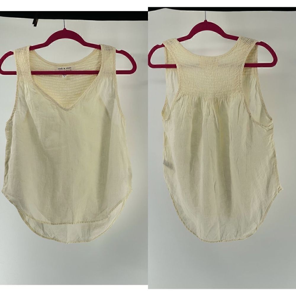 Anthropologie cloth & stone linen blouse size small